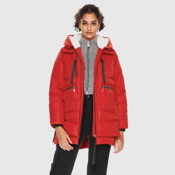 Orolay Women's Fiery Red Universe Classics Thickened Down Jacket - Picture 9 of 9